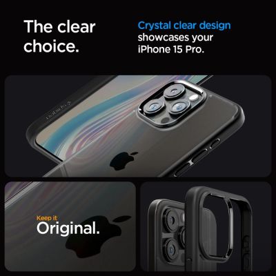 11. Spigen Ultra Hybrid-Hülle für iPhone 15 Pro – Mattschwarz