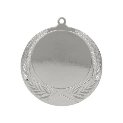Silberne Universalmedaille mit Platz für ein 50-mm-Emblem – Stahlmedaille