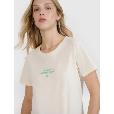 3. Damen-T-Shirt mit Aufdruck, regulär, Größe 4F 4FRSS25TTSHF2786-11S