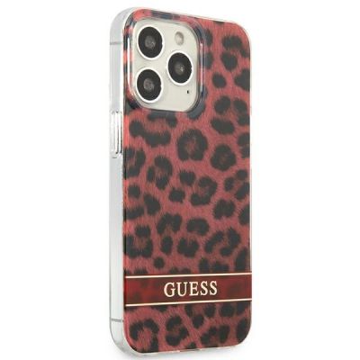 4. Guess GUHCP13LHSLEOR iPhone 13 Pro / 13 6.1" rot/roter Hardcase Leopard