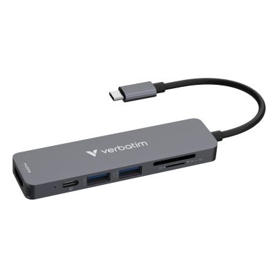 Verbatim 32156 USB 3.2 Gen 1 (3.1 Gen 1) Typ-C Hubs und Hubs 5000 Mbit/s Grau