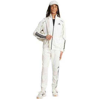 6. Herren adidas 3-Streifen Trainingsanzug weiß und schwarz JX5527