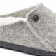 2. Birkenstock Zermatt Hellgraue Wollfilz-Isolierpantoffeln für Herren/Damen, Normalbreite (1015092)