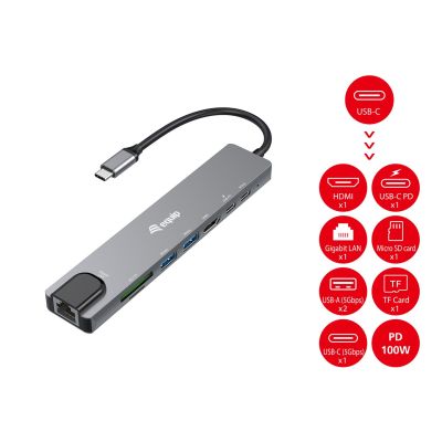 6. USB Equip 133497 USB Typ-C Adapter Schwarz, Grau