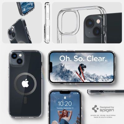 11. Spigen Ultra Hybrid Mag Case mit MagSafe für iPhone 14 Plus – Transparentes Grau