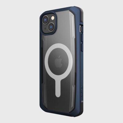 9. Raptic X-Doria Secure Case iPhone 14 mit gepanzerter blauer MagSafe-Hülle