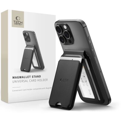 Tech-Protect MagWallet Stand MagSafe Universalhülle – Schwarz