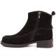 3. Damen-Ankle-Boots aus Leder mit Ziernähten, Schokoladenbraun, Big Star