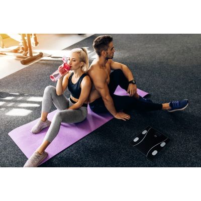 12. ELDOM SMART PERSONALWAAGE TWO610 ILIIE BIS 180 KG, BMI, BMR, LBM INDEX APP KOMPATIBEL MIT ANDROID UND