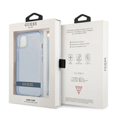 8. Guess GUHCP13MHTSGSB iPhone 13 6.1 "blau / blau Hardcase Translucent Stap