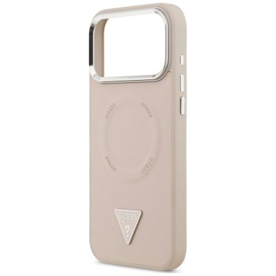 6. Guess Triangle Logo MagSafe Hülle für iPhone 18 Pro Max / 17 Pro Max – Rosa