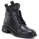 Schwarze Damen-Lederstiefeletten mit Absatz Vinceza 133145
