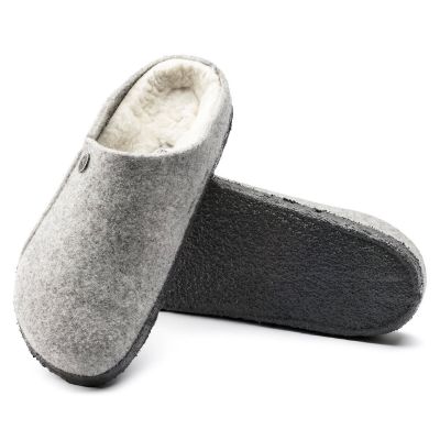 10. Birkenstock Zermatt Hellgraue Wollfilz-Isolierpantoffeln für Herren/Damen, Normalbreite (1015092)