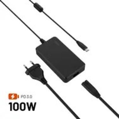 Fixed Laptop-Netzteil 100 W, 3 A, 20 V (FIXCG100-PAD-BK)