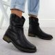 11. Gefaltete schwarze Damen-Lederstiefeletten Rieker Z6883-00