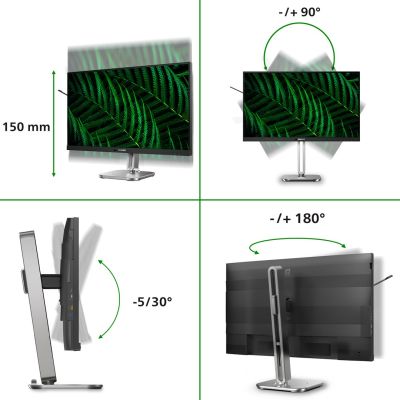 9. Philips Monitor 27B2G5601/00 27" IPS 16:9 60Hz 4ms 2560x1440 300cd/m² HDMI:1 Silber