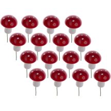 Dekorative Pilzfiguren an Draht, 16 Stück