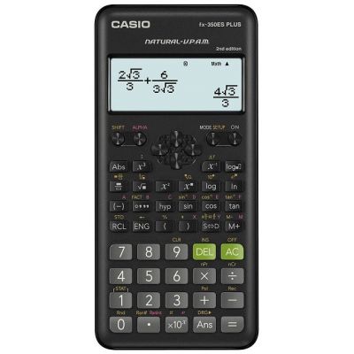 CASIO WISSENSCHAFTLICHER TASCHENRECHNER FX-350ESPLUS-2 SCHWARZ, 12-DIGITALANZEIGE
