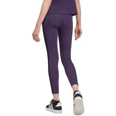 3. Damen adidas Essentials 3-Streifen Baumwoll-Leggings Lila JY3176