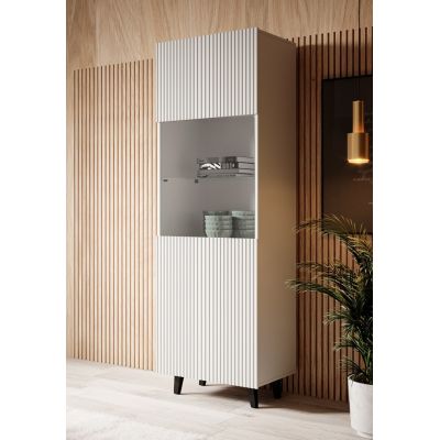 3. PAFOS Vitrine 60x40x182 weiß matt