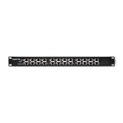 QOLTEC Patchpanel-Rack | 12 Ports | PoE | Schwarz