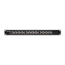 QOLTEC Patchpanel-Rack | 12 Ports | PoE | Schwarz
