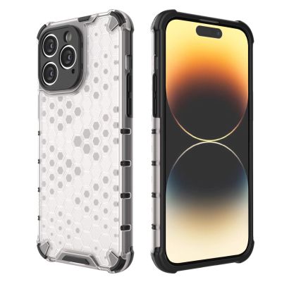 16. Wabenhülle für iPhone 14 Pro gepanzerte Hybridhülle blau