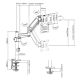 2. GEMBIRD Verstellbarer Tischmonitorarm/Halterung 17-32, VESA 100x100mm, bis zu 9 kg