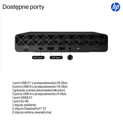 5. HP ProDesk 4 Mini G1i AI, Intel Core Ultra 5 235T, 16 GB DDR5-SDRAM, 512 GB SSD, Windows 11 Pro, Mini-PC, Schwarz