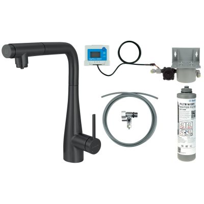 Küchenarmatur mit Wasserfiltersystem und Ausziehbrause