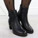 10. Schwarze Leder-Stiefeletten mit Blockabsatz Rieker Y2567-00