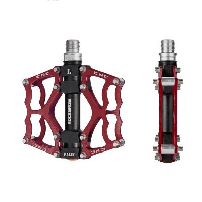 4. Rockbros JT201012LR 2010-12L Aluminium-Plattformpedale für Fahrräder – Rot
