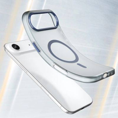 6. Magnetische Schleifhülle für iPhone 17 Air, kompatibel mit MagSafe, Mattblau