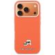 3. Karl Lagerfeld Karl & Choupette Head Pins Saffiano MagSafe Hülle für iPhone 17 Pro Max - Orange