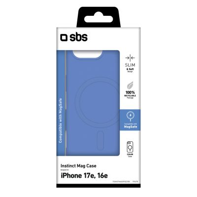 3. SBS Instinct Mag Case für iPhone 16e / 17e, kompatibel mit MagSafe – Blau