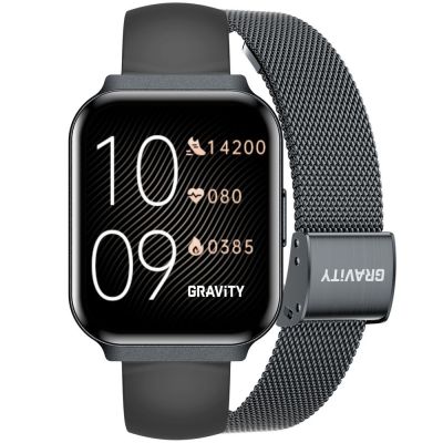 Smartwatch Gravity Schwarzes Armband + Armband GT44-5
