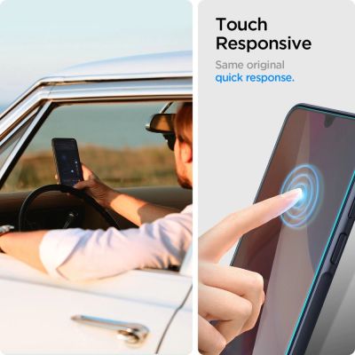 6. Spigen Glas.tR Slim 2er-Pack Panzerglas für Samsung Galaxy A16 4G / 5G - Transparent