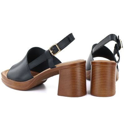 3. Schwarze Damen-Sandalen mit hohem Absatz, Modell Potocki 54324