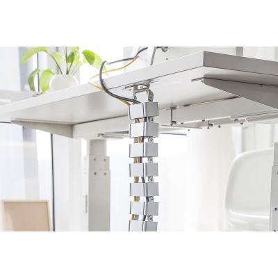7. Kabelorganizer (Wirbelsäule), verstellbar, flexibel, 1,3 m, silber