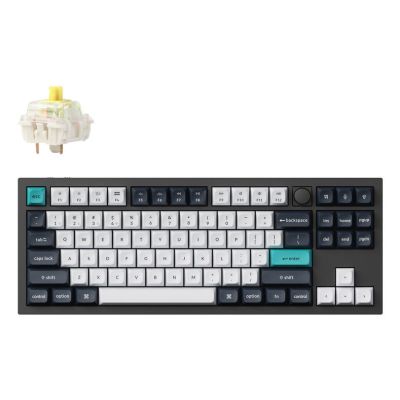 Keychron Q3 Max Gaming-Tastatur USB + RF Wireless + Bluetooth QWERTY Schwarz, Cyan, Dunkelblau, Weiß