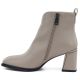 4. Beigefarbene Damen-Ankle-Boots aus Leder mit hohem Absatz, Modell Vinceza 67057