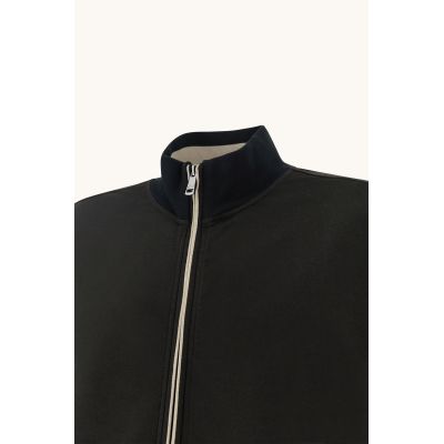6. Paul&Shark Herren-Sweatshirt mit Reißverschluss aus Baumwolle und Lyocell, schwarz (26411809-11)