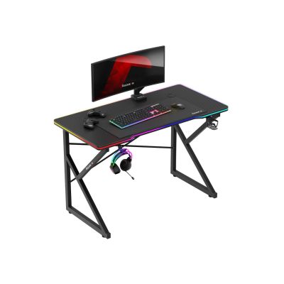10. Huzaro Hero 1.7 RGB Schwarzer Gaming-Schreibtisch