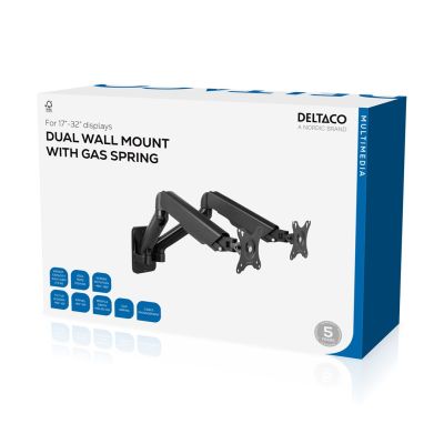 3. Deltaco Wandhalterung für 2 Monitore 17" - 32" (ARM-0361)