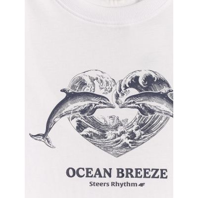 2. Damen-T-Shirt mit Aufdruck, regulär, Größe 4F 4FRSS26TTSHF4019-10S