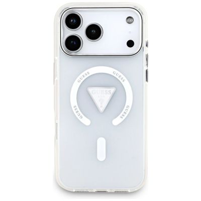 3. Guess IML Gradient Triangle Logo MagSafe Hülle für iPhone 17 Pro Max - Transparent