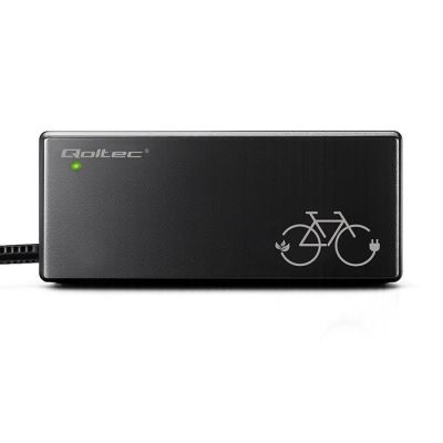 3. Qoltec 52613 36V 42V 2A Elektrofahrrad-Ladegerät mit Bosch 3-Pin-Stecker + Stromkabel
