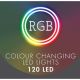 2. Weihnachtsbaumbeleuchtung, Lichtvorhang für den Außenbereich/Innenbereich, 120 LEDs, 300 x 60 cm, mit Fernbedienung, RGB-Farben