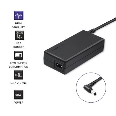 4. Qoltec 50075.90W Netzteil für Asus Notebook (19 V; 4,74 A, 4,9 A; 90 W; 5,5 mm x 2,5 mm)