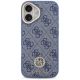 3. Guess 4G Strass Logo & Big Strap Metal Buttons MagSafe Case für iPhone 17 - Blau